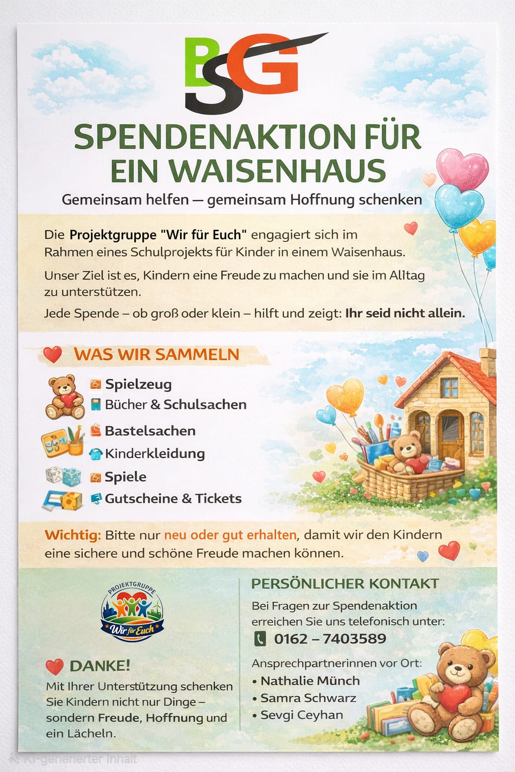 BSG Spendenaktion